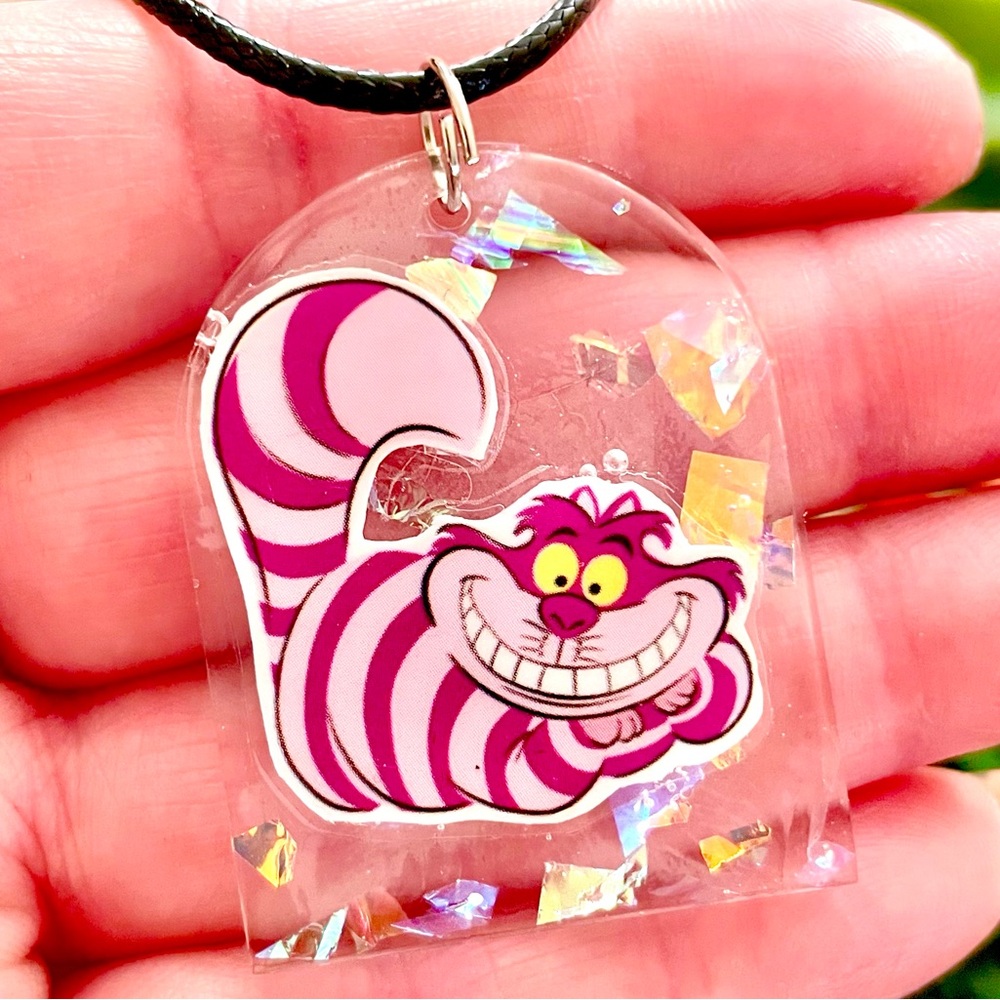 Cheshire Cat Acrylic Necklace